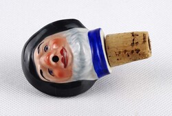 1Y842 Régi figurális férfi fej porcelán palack dugó