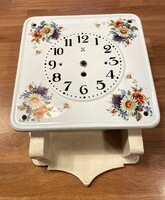 Antik parasztóra fali óra porcelán előlapja óra szekrénnyel
