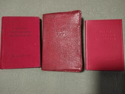 MSZMP tagsági könyvek 3 db 1964-1988 egyazon személytől