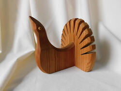 Páva - fából készült szalvétatartó