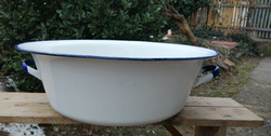 Budafoki zománcozott nagy mosdótál 64 cm.