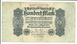 100 márka 1922.08.04. Németország 2.