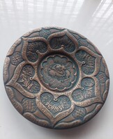 Fuhrmann Károly bronz tányér a Kolozsvári iskolából