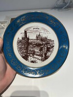 Moritz Zdekauer (MZ) Prágai porcelán dísztányér, díszdobozban, hibátlan állapotban