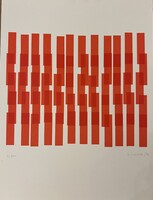 Vera Molnár (1924-2023): Piros téglalapok (cím nélkül)