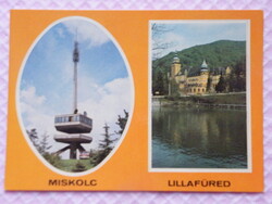 Miskolc;Lillafüred öntapadós,új képeslap(1980-as évek)-Avasi televízió és kilátótorony;Palota Szálló