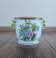 Régi Herendi Viktória mintás kosfejes kaspó