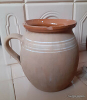 Népi kerámia szilke, bödön, korsó. 20x18 cm.