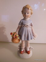 SZOBOR - GDR - LIPPELSDORF - 13 x 8 cm - PORCELÁN - NÉMET - HIBÁTLAN