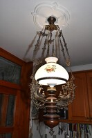 Antik lüszter csillár 1892 évszámmal jelzett gazdag figurális díszítéssel