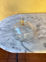 Régi üveg sajt búra 19x15 cm.