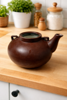 Nyugatnémet Waechtersbach kőedény teáskanna, fedél nélkül, dekorációs kivitel.