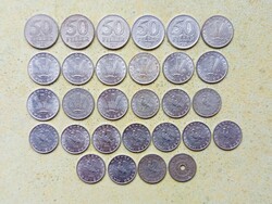 Magyarország 29 db Különböző Érme 2,10,20,50 Fillér 1950-1992