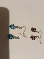 Kézműves, tibeti ezüst fülbevalók - leáraztam!