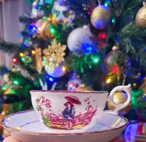 Antik teás csésze és csészealj