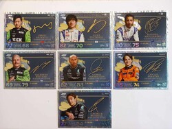 2024 Topps Turbo Attax F1 7db signature style kártya egyben.