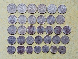Magyarország 33 db Különböző Érme 2,5,10,20,50 Fillér 1948-1992