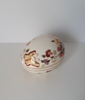 Zsolnay pillangós tojás - bonbonier - ékszertartó