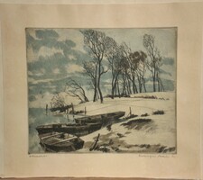 + Csurgói Máté Lajos : Olvadás / Csónakok Dunaparton