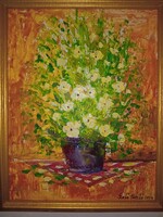 Szabó László. (1972-)Csendélet virággal.