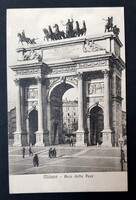Milánó Arco della Pace Béke-kapu képeslap