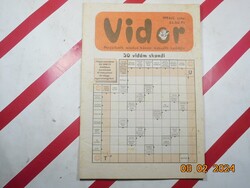 Régi retro rejtvény újság - Vidor - 1996/2. szám - Nincs kitöltve. - Születésnapra ajándék.