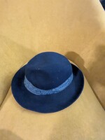 Retro Fekete gyapjú kalap