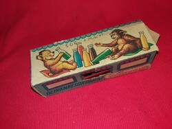 1950. cc régi játék fém .és fa autórakomány / boltos játék szett - "üvegek " rekeszek, dobozával