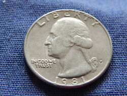 USA Washington Quarter (25 Cents) 1981 P