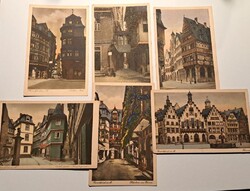 Frankfurt a. M. – Römer, óváros (színezett képeslapok)”
