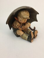 Hummel/Goebel 1951 HUM152/0 Esernyős fiú "Umbrella Boy" porcelán figura hibátlan