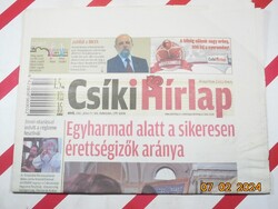 Régi retro újság - Csíki Hírlap - 2012. július 9. - Születésnapra ajándék.