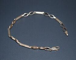 #46 Valódi ezüst - 925 sterling - ékszer, karkötő, jelzett (6,6 gramm)