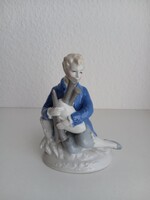 Lippelsdorf porcelán muzsikus fiu nipp