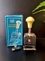 Great Wall No. 45.Sanghaj kézi számozó bélyegzőgép retro mechanikus irodaszer eredeti dobozában