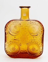 Skandináv, Finn üveg palack, váza, Riihimaen