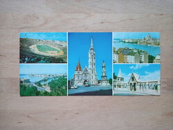Budapest látkép Népstadion egykor postatiszta retró képeslap