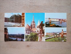 Budapest látkép Újbuda Építőlány szobor 60-as évekből postatiszta retró képeslap