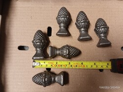 Öntöttvas vas toboz kályha tetőcsúcs csúcs dísz sparhelt rúdra kovácsolt kapu kerítés díszek