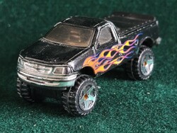 Hot Wheels Ford F-150 (1997) - Fekete/Lángos - Erősen játszott / Custom alap