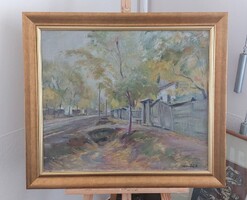 Aukcionált Toroczkai Oszvald festmény  83x71 cm kerettel