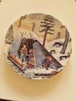 Az 1984-ban készült Arabia Finland kerámia tányér Andreas Alariesto finn festő festményével