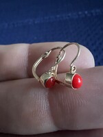 Retro vintage magyar pénzverdés arany baba fülbevaló