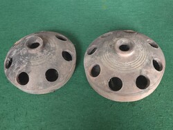 2 darab régi cserép csirkeitató - tyúk itató