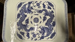 Kínai mázas kerámia teaasztal 4 db tradicionális dobszék, keleti, ázsiai, japán