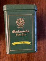 Dupla tetejű új teás pléh doboz. Single Estate  Fine Tea felirattal,sötét zöld színű. Mérete:12x9 cm