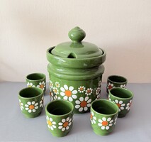 Waechtersbach keramik bólés készlet 9 db pohárral