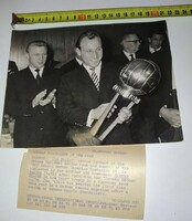 21.5x17cm German FOOTBALLER of The Year 1960 Uwe Seeler sajtófotó UPI Hírügynökseg foci