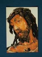 Képeslap - művészeti / vallási témájú /Pannonhalma - Ecce Homo faszobor fej