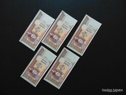 Mongólia 20 tugrik 2018 5 darab Sorszámkövető !  Hajtatlan bankjegyek